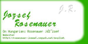 jozsef rosenauer business card